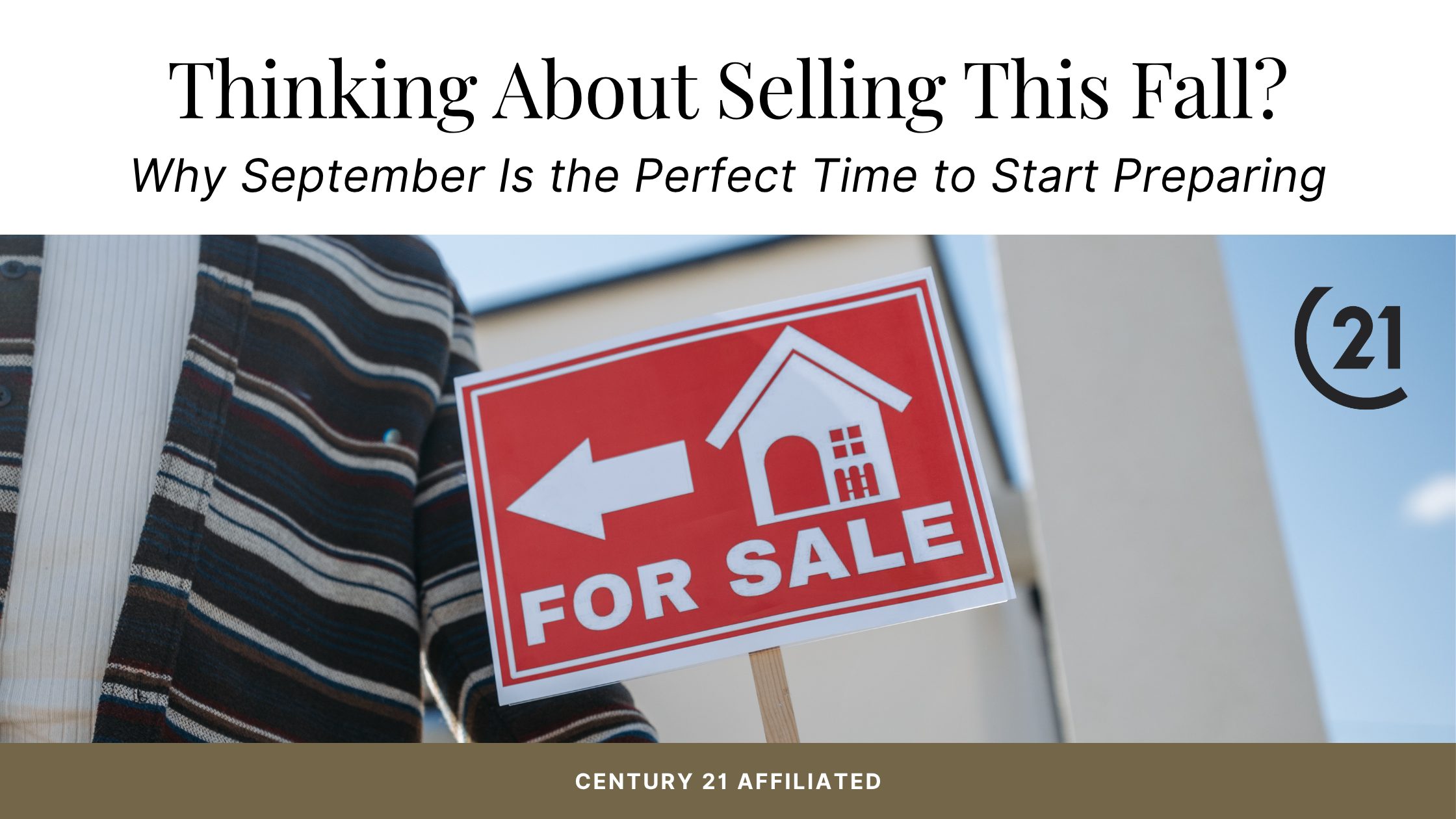 Homeowner preparing a house for a fall sale in September