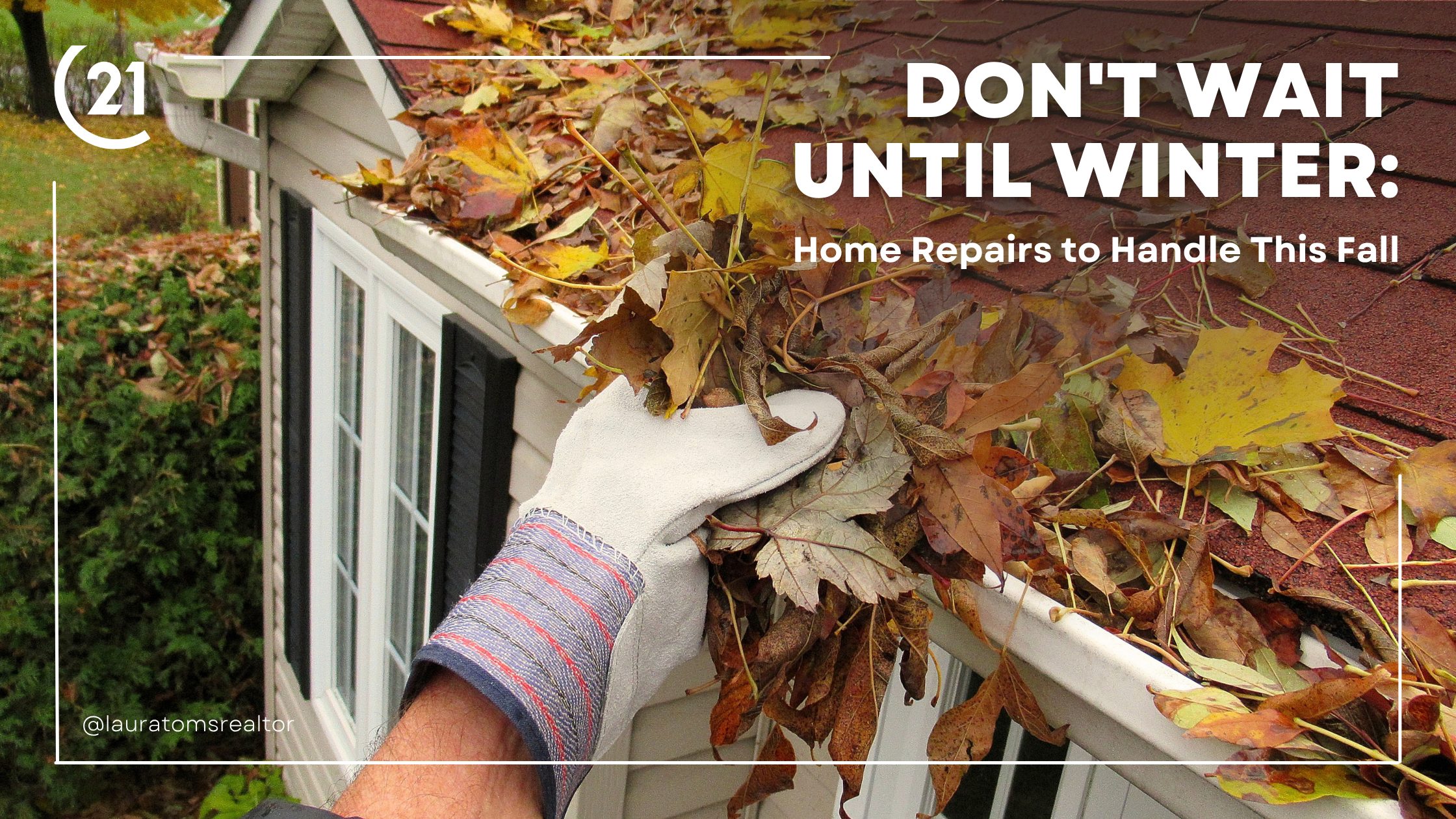 Home roof and gutters ready for fall maintenance before winter